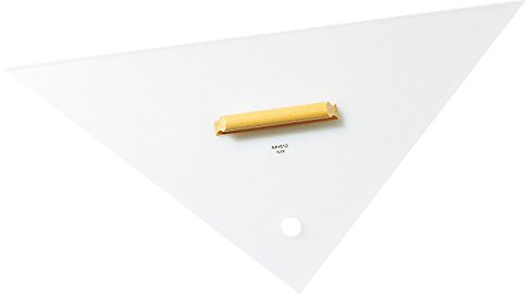 Aristo AR1533 Kurs Anlegedreieck Sea (Hypothenuse 32,5 cm, Holzgriff, glasklares Plexiglas, für Navigation in der Luft und Seefahrt) 1 Stück, transparent