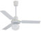Zephir ZFS8093 Ventilatore da Soffitto in Metallo con Lampada, Bianco