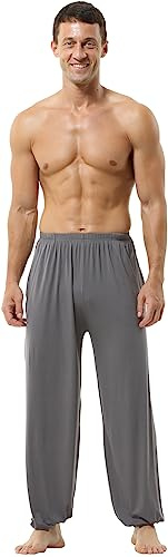 Hoerev Super Soft Modal Spandex Harem Yoga Pilates Trousers,Darkgrey,XS