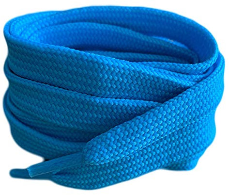 Smart Laces 120cm / 47” Sky Blue Flat Trainer Shoe laces suitable replacement laces for Converse, Nike, Adidas, Vans, Reebok, Puma, adults or kids Shoelaces