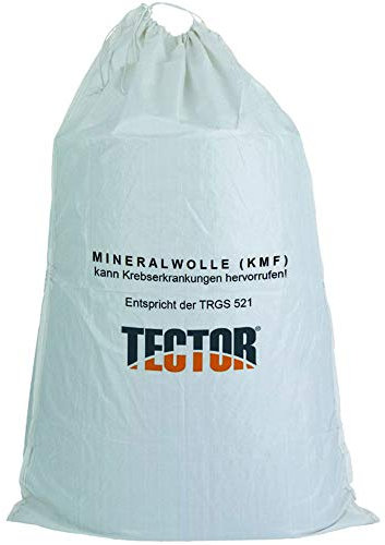 ATS KMF Sacke Entsorgung Glaswolle Faserstaub Mineralfaserabfälle Isolierwolle 140 x 220 cm (1 Stück)