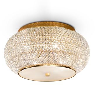 Ideal Lux Deckenleuchte PASHA PL6, 6-flammig, E14, Gold