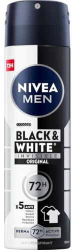 Nivea – deo. Spray Uomo Black & W. invisib. 150 ml. – Feminin Deodorant Unisex