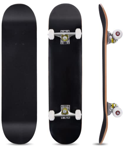 COSTWAY Monopatín Skateboards Longboards Skateboards para Niños Tablero Madera Arce 79 x 20 cm con 4 PU Ruedas