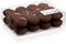 innaGLAS Lot de 24 Bougies flottantes Ornella, Marron Chocolat, Ø4,5cm, 4h - Bougies Chauffe-Plat