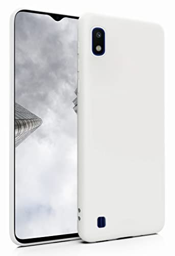 MyGadget Coque pour Samsung Galaxy A10 2019 - Case TPU Souple - Cover Protection Extra Fine & Légère - Étui Coloré Anti Choc et Rayures - Blanc