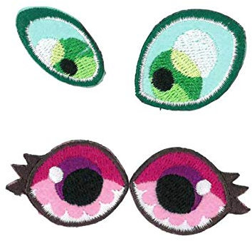 Kleiber Bügelbild Patch Applikation zum Aufbügeln Augen 3,0-3,5 cm
