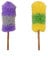 Yuly Microfiber Feather Duster with Bamboo Rod, Stitching-Color Cleaning Tool with Bendable Washable Dusting Brush, Absorbing Duster for Home Car Cleaning 2PC(51cm)