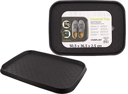 Northam Bandeja universal para zapatos (plástico, 51 x 37 cm), color negro