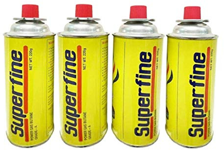 4 BUTANE GAS BOTTLES CANISTER