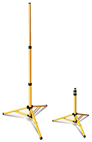 EINFEBEN Baustrahler Stativ, Strahler stativ, Höhenverstellbar Flutlicht Ständer, Stahlstativ, Farbe: Gelb