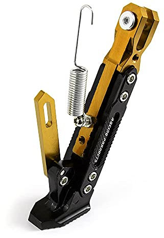 Support de moto avec kit de ressorts - Support universel réglable en alliage d'aluminium CNC - Repose-pied latéral pour scooter électrique Dit Pit Bike (doré)