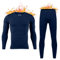 HEROBIKER Herren Thermo-Unterwäsche Set Skiing Winter Warm Base Layers Tight Long Johns Top & Bottom Set mit Fleece gefüttert Schwarz