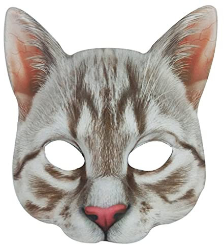 QTJUST Simulierte Tiermaske Sexy Katze Maske für Karneval Maskerade Ostern Halloween Kostüm Prop Dressing-Up Party Supplies
