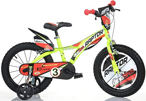 BICICLETTA DINO BIKES Kinderfahrrad Größe 16 Raptor Art. 616 neongelb