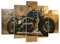Bilder auf Leinwand 150x100cm Leinwandbild Harley-Davidson Motorrad Motor Groß XXL Wanddeko Bild Schlafzimmer Set 5 teilige Wandbilder Dekoration Wohnzimmer Canvas Wand Kunstdruck Art EA150x100-4233