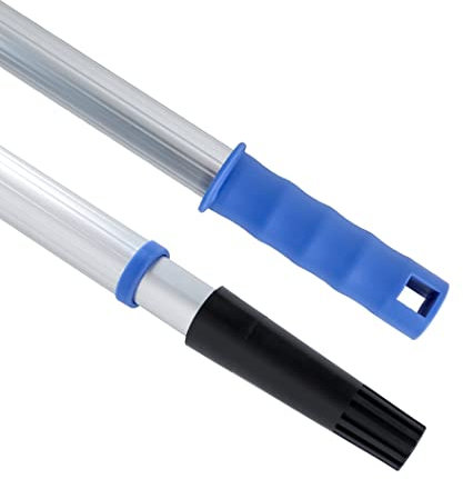 vom Pullach Hof 4 Meter Teleskopstange mit Schraubgewinde und Adapter in konischer Form, weiß, Kunststoff, Deckenmontage, Hängestange