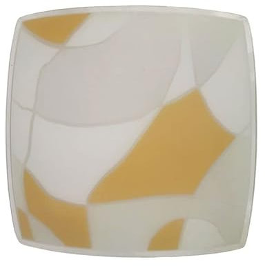 Latiendadeelectricidad Cristal cuadrado curvado mate ÁMBAR 30x30cm