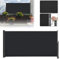 YARDIN Seitenmarkise Ausziehbar Sichtschutz Garten, Sonnenschutz Balkon Sichtschutz Markise Windschutz, Polyester Wasserbeständig Seiten Markise Aussen mit Wandhalterung, 120x300cm, Anthrazit