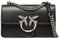 Pinko Love One Mini DC Vitello Seta, Borsa Donna, Z99O Nero-Old Silver, U