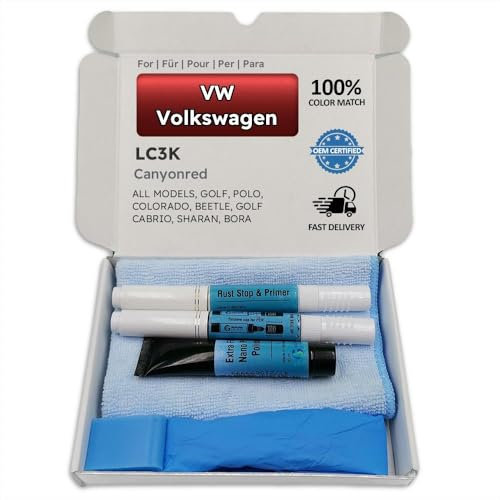 Genuine Colors Lackstift CANYONRED LC3K für VW Volkswagen Rot Golf Polo Colorado Beetle Cabrio Sharan Bora
