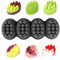 Silikon Seifenform, Massage Seifenform, Soap Mold Oval DIY-Form zum Herstellen von Seife, Kerzen, Brot, Schokolade, Eiswürfeln (4 Mulden)