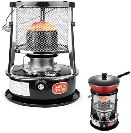 Tragbare Petroleumofen für Innenräume, 4,5L Petroleumheizung Petroleum Heizung Ohne Strom Petroliumheizer Mobile Heizung für Indoor Zeltheizung Camping Kochen