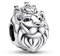 PANDORA Moments Königlicher Löwe-Charm-Anhänger aus Sterling Silber, mit Zirkoniasteinen verziert, Kompatibel Moments Armbändern, 792199C01