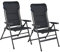 Setpoint XXL Campingstuhl 2er Set klappbar - Hochlehner verstellbar Anthrazit - für Terrasse, Balkon & Camping