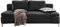 Home4You Schlafsofa - Schwarz - Mikrofaser - mit Gästebettfunktion und Bettkasten - mit Kissen