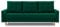 Couch Lena 215x92 mit schlaffunktion und Bettaksen - Klassisch Design - Auffälliger Kronos - Stoff - Kissen - Auswahl an Farben (Kronos 19)