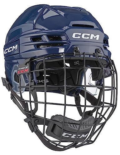CCM Tacks 720 Eishockeyhelm mit Käfig Visier, Senior (Navy, M)