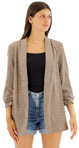 PIECES Pcbosella 3/4 Printed Blazer Noos, Gris Clair, L Femmes
