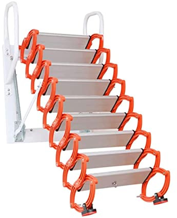 Scale mansardate pieghevoli Scala retrattile pieghevole per soppalco montata a parete, salvaspazio per soffitta domestica per camper Scala pieghevole per soppalco