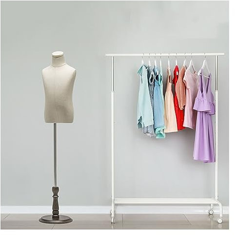 schneiderpuppe Kinder Schaufensterpuppe Alter 2-9 Schneiderbüste Kleiderpuppe Mit Hölzerner Runder Basis, Höhenverstellbar Kinder Schneiderpuppe Für Kleidung Display for Clothing Shop Dresses ( Color