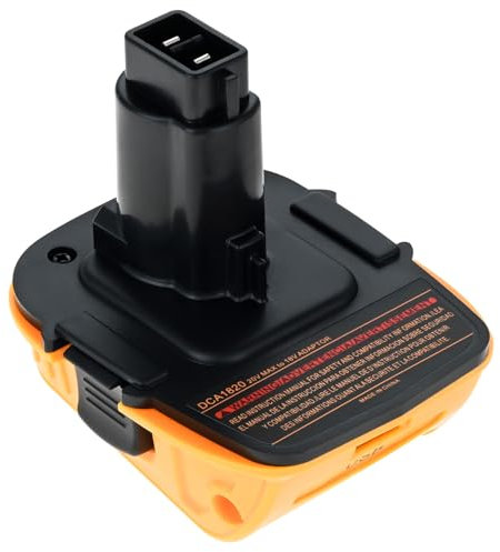 gohantee DCA1820 Battery Adapter Replacement for Dewalt 18V/20V Lithium Battery, Power Tool Battery Converter, Battery Replacement Adapter Compatible with DCB204 DCB205 DCB206 DCB606