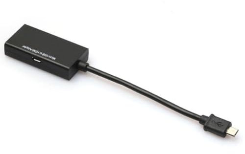 ulafbwur Câble adaptateur ABS micro USB mâle vers HDMI femelle haute clarté pour téléphone HDTV moniteur