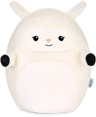 SQUISHBRUBIES Stella das Schaf - 35 cm Kuscheltier - Superweiches Plüsch Stofftier - Plüschtier zum Kuscheln, Verschenken und Sammeln - Weiß