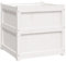vidaXL Jardinera Madera Maciza de Pino Blanco 60x60x60 cm