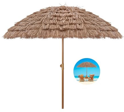 Hawaii Parasol Inclinable Parasol De Plage Anti Uv 50+ Parasol Plage Anti Vent Parasol Balcon Hauteur Réglable Parasol De Jardin Extérieur Imperméable Parasol De Terrasse Avec Sac De Transport Pour Ba