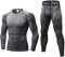 BEGIANT Kompressionsanzug Herren Trainingsanzug Atmungsaktive Langarm Kompressionsshirt Lange Kompressionshose Schnelltrocknende Funktionswäsche Sportswear Laufanzug Männer Fitness Gym Sport Set