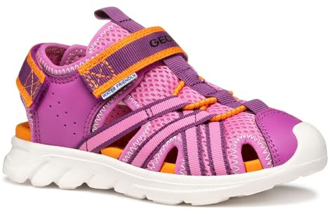 Geox J Sandal AIRADYUM GI, Fuchsia/Orange, 5 UK