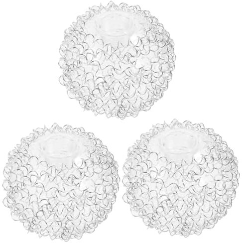 PRETYZOOM 3St Lampenschirm aus Glas Leuchter schlafzimmer beleuchtung lampe decke lampshade runder kugelförmiger Lampenschirm Kugellampe Lampenschirme Pendelleuchtenschirm Aluminiumdraht