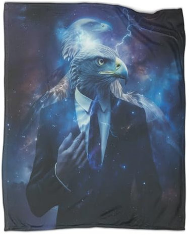 XJmoney Eagle_Man Überwurfdecke für Kinder, Jungen und Mädchen, Fleecedecke, süßes Musterdesign, Plüschdecke für Bett, Sofa, Couch, Schlafzimmer, Flauschige Decke, Baby, 150 x 200 cm
