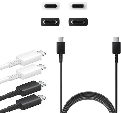 USB C Charger Cable 100W USB 3.0 Super Fast Charging Cable, Samsung Galaxy USB-C to USB-C Charging Cord, 480Mbps High Speed Data Transfer, Universal Compatibility with iPhone 15 Pro Max, All Samsung