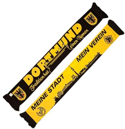 Elastico-Schal Dortmund - Tradition hat einen Namen, Fussball, 1909, schwarz-gelb, Fanschal, Strickschal, besonders kräftige Farben, extra weiche Qualität