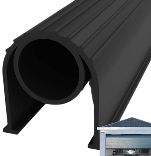 Joint d'étanchéité en caoutchouc pour porte de garage, porte de garage, 5 m, isolation de sol pour portes de garage avec extrémité en T, protection contre les intempéries