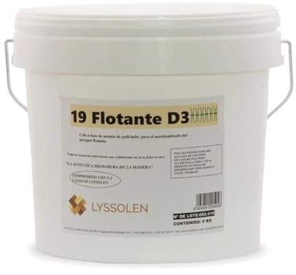 LYSSOLEN - Cola para Machiembrado de Parquet Profesional y Encolado Madera-Madera de Alta Resistencia - Cola Blanca Madera Extrafuerte - Pegamento para Madera con Fijación Fuerte y Duradera (5 kg)