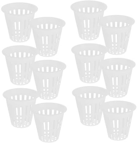 CIMAXIC Hydrokultur-netzbecher 12 Stück Töpfe Aus Netz Blumentopf-anbausystem Pflanzentöpfe Für Zimmerpflanzen Hydrokulturkörbe Ohne Erde