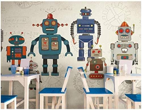 XLMING Cartoon-Roboter 3D Tapete Wohnzimmer Sofa Schlafzimmer Esszimmer Home Dekoration Wand-150cm×105cm